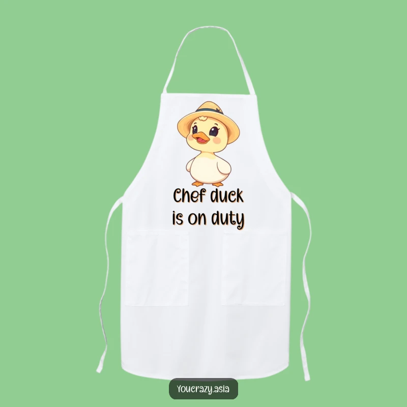 Funny Duck Straw Hat Apron: Cook in Style with this Hilarious Gift!