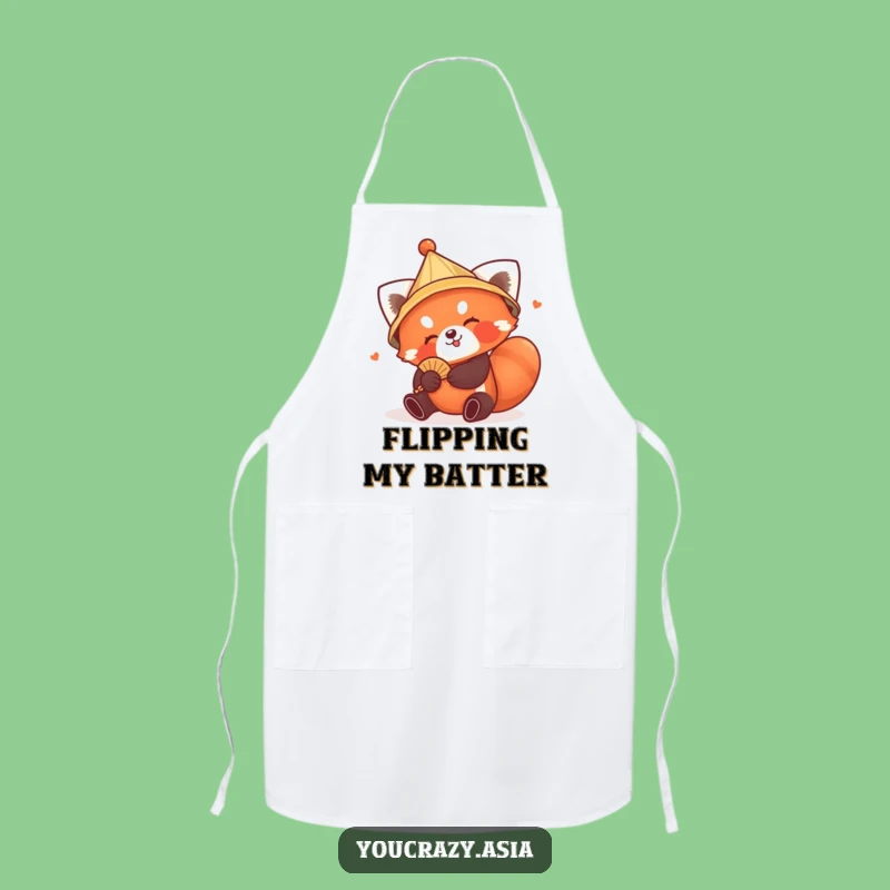 Funny Red Panda Hat Apron - Tumble into Fun While Cooking