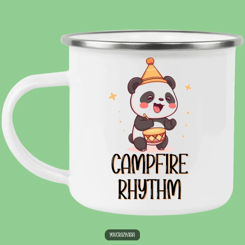 Funny Panda Drumming Camping Mug - Outdoor Hat Gift