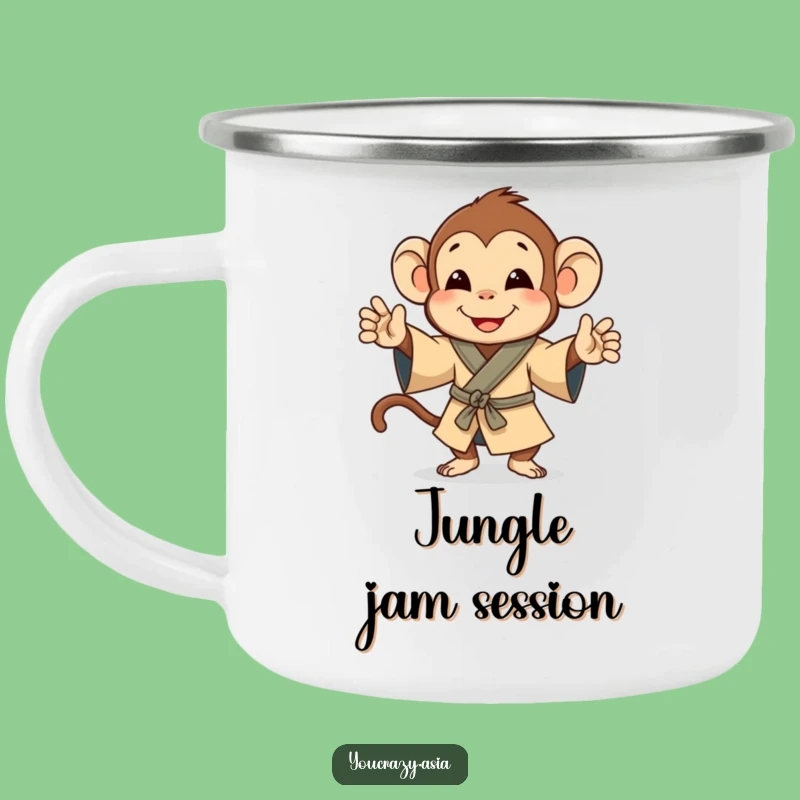 Funny Monkey Jig Camping Mug - Outdoor Robe Gift