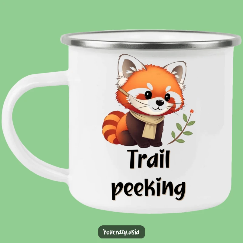 Funny Red Panda Mask Camping Mug - Outdoor Observer Gift