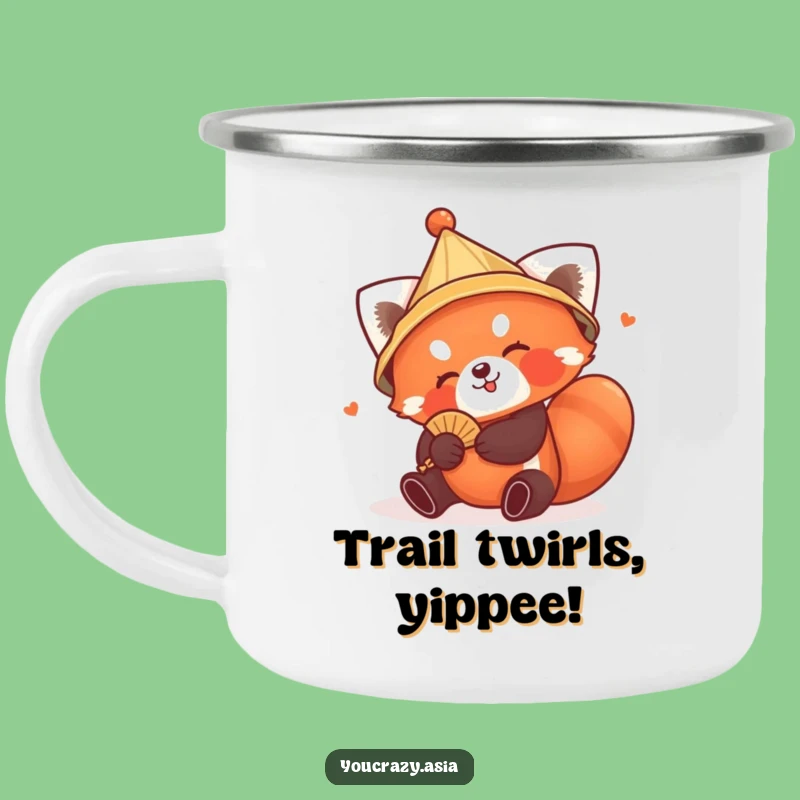 Funny Red Panda Hat Camping Mug - Enjoy Playful Sips Outdoors