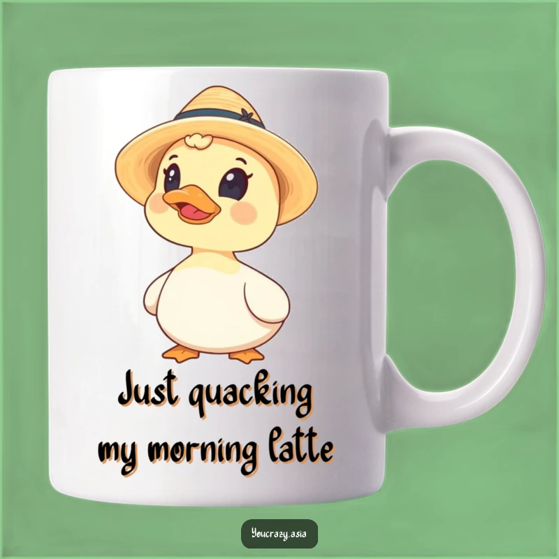 Funny Duck Straw Hat Mug: A Quacking Good Gift for Duck Lovers!