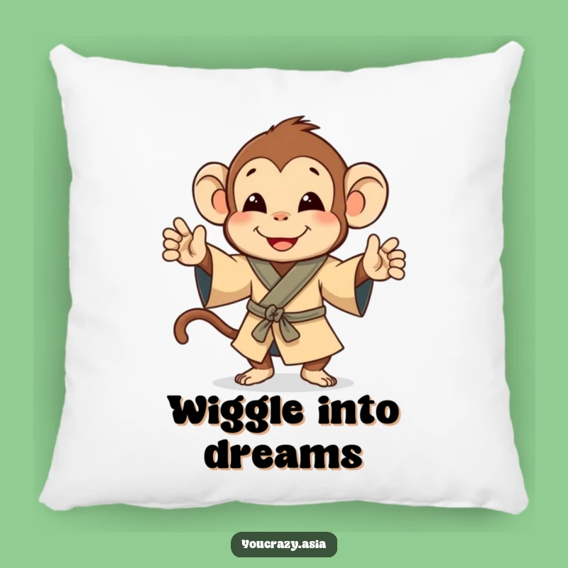 Funny Monkey Jig Pillow - Cozy Robe Accent Pillow Gift