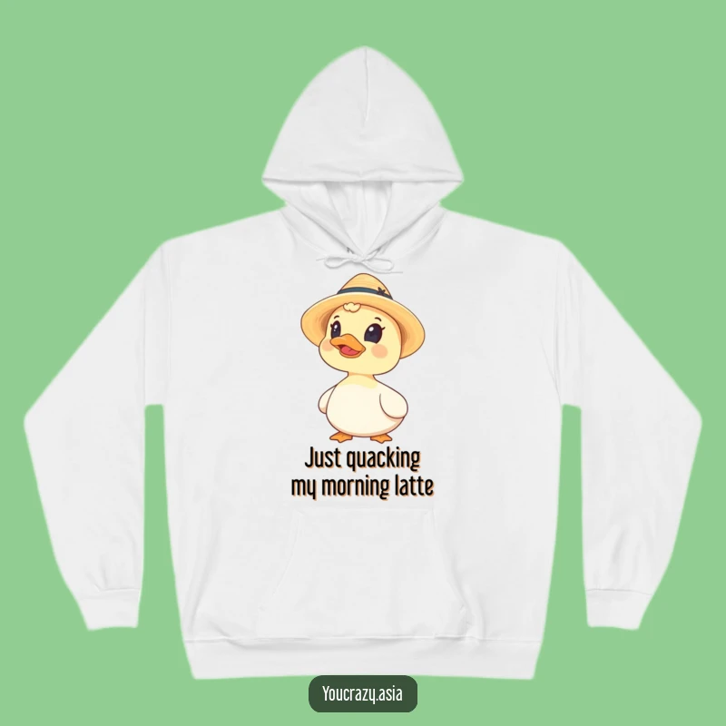 Funny Duck Straw Hat Hoodie: Cozy & Comical Gift for Humor Lovers!