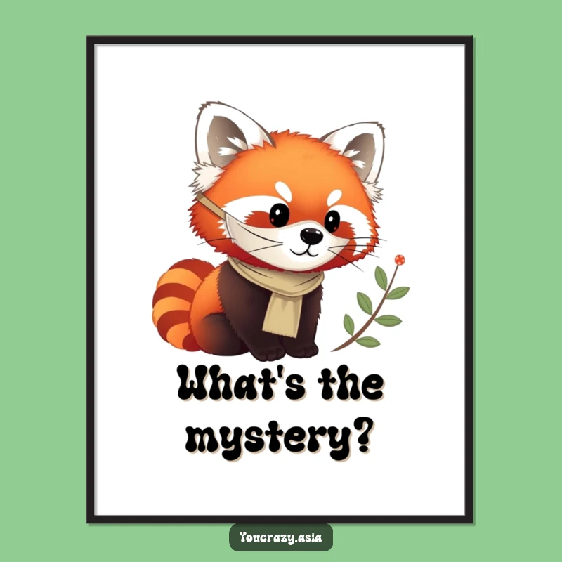 Free Printable Red Panda Wall Art: Masked Curiosity Downloadable Decor