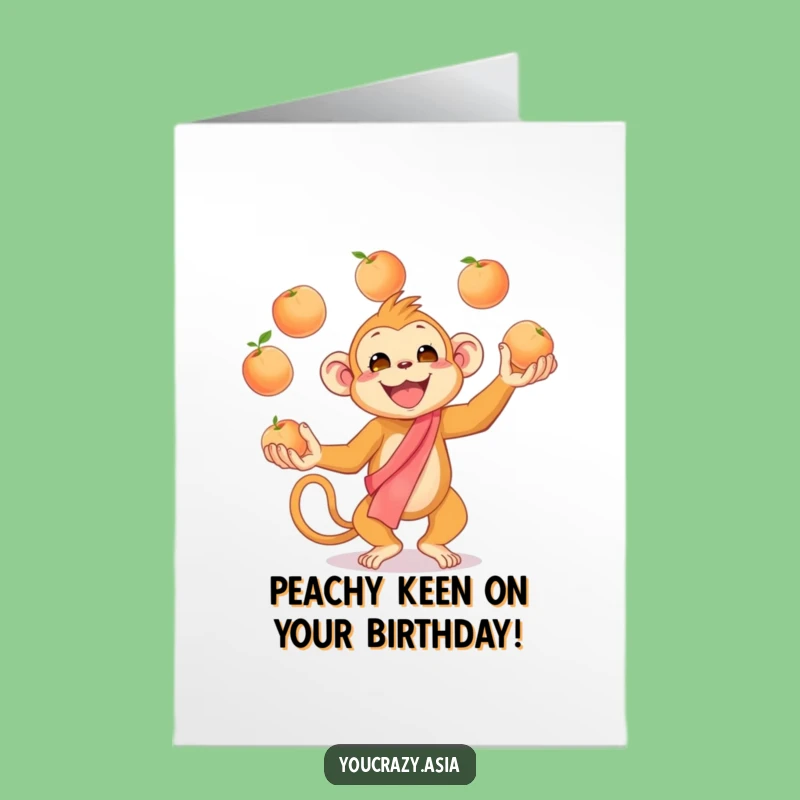Free Printable Happy Birthday Juggling Monkey Card - Fun Downloadable Gift for a Joyful Day