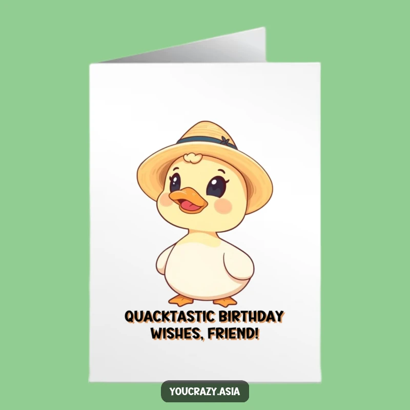 Free Printable Birthday Card: Curious Duck Hat Humor for a Hilarious Downloadable Gift