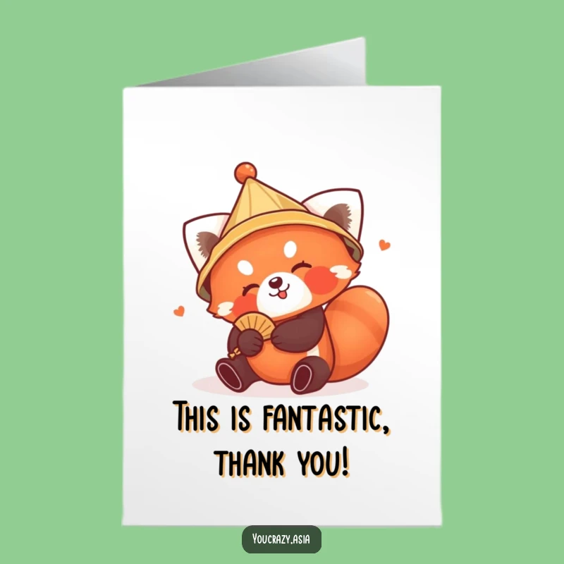 Free Printable Thank You Red Panda Card - Charming Downloadable Gift for Expressing Thanks