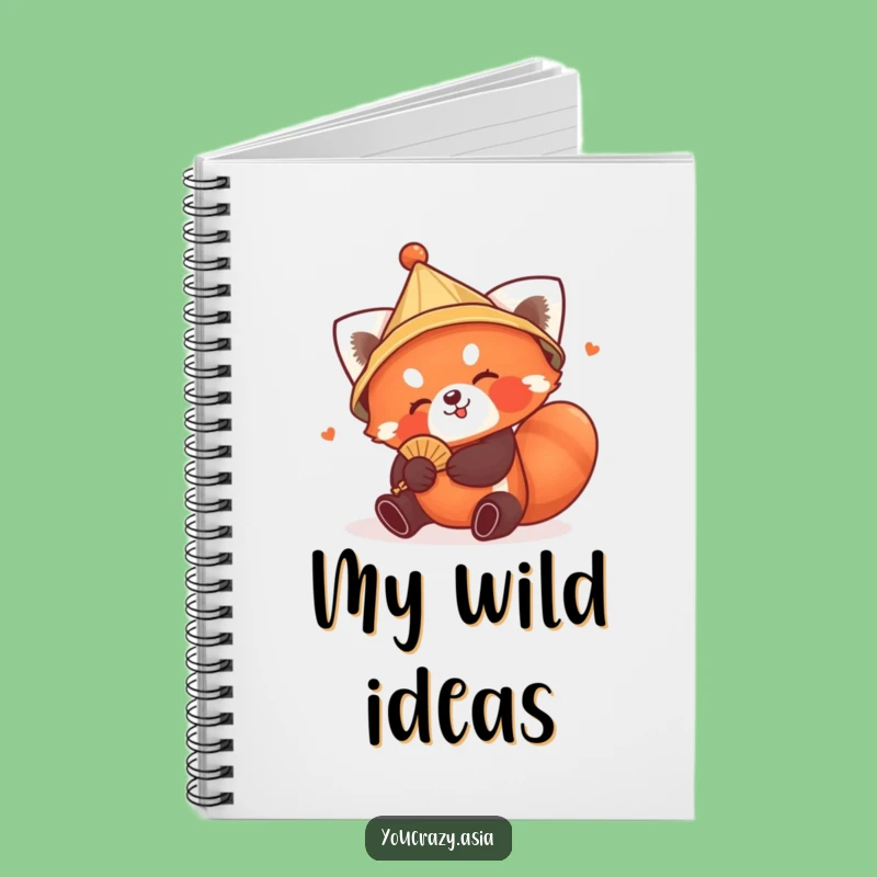 Funny Red Panda Hat Notebook - Jot Down Fun Ideas with This Playful Gift