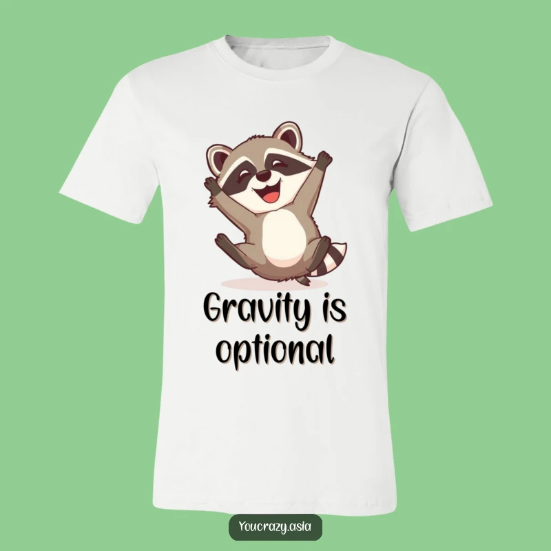 Funny Raccoon Dog T-Shirt - Happy Somersault Tee for a Hilarious Gift